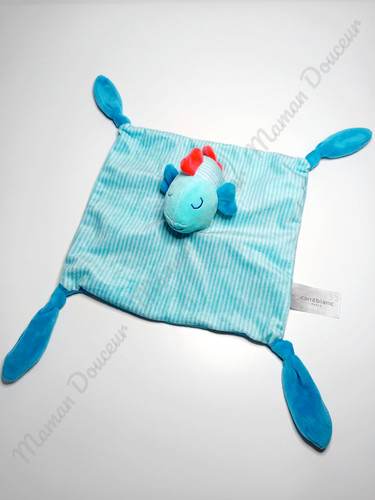 Doudou peluche poisson rayé - peluche,