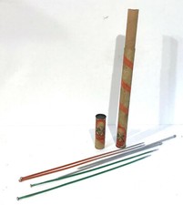 Antique Les 3 Swiss Wool Knitting Needles in Box