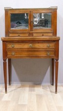 Bonheur Du Jour Louis XVI, Bureau Rangement En Merisier, époque XIX ème Siècle