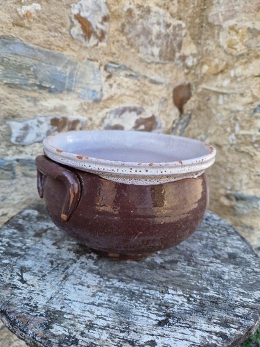 Ancien pot graisse terre - ancien,