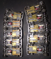 10pc 1979 Aurora 'AFX' SpeedSteer Slot Less TCR Car Chassis Vintage