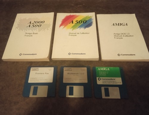 Amiga 500 manuels disquette - manuels,