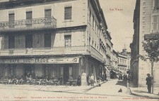 81 - Mazamet (Tarn) Terrace Café Doumergue and Rue de la Mairie / 1912 / Superb