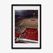 Tulup Photo 40x60cm Décor MDF Le salon Cadre Terrain de basketball