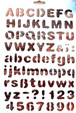 POCHOIR PLASTIQUE 26*18cm : Alphabet (14)