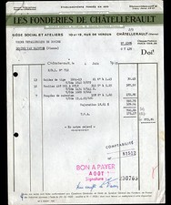 CHATELLERAULT (86) INDUSTRIAL TOOLS "LES FONDERIES de CHATELLERAULT" in 1965