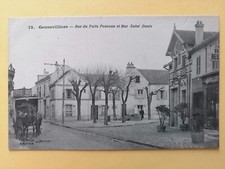 Old postcard 92 - Gennevilliers Rue du PUITS PONCEAU and Rue SAINT DENIS coupling