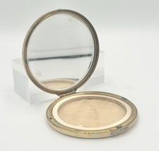 Poudrier ancien rond métal