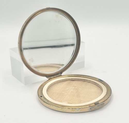 Poudrier ancien rond métal