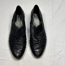Josef Seibel Tina Ruched Women's Leather Shoes Pump Heel Black size 9-9.5 EU 40