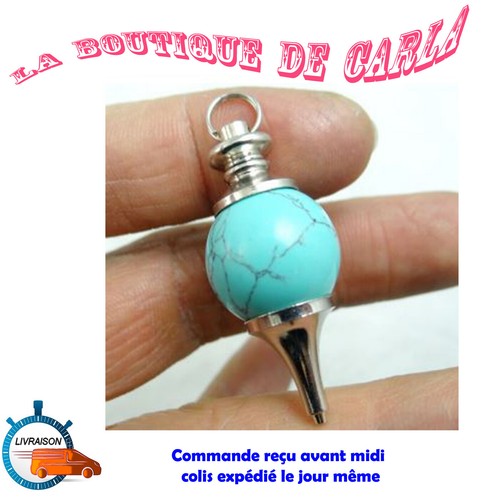 Pendule boule bleu turquoise - boule,