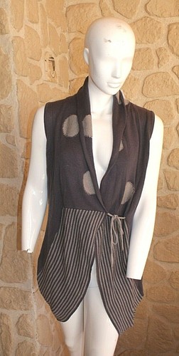Gilet long parme - neuf, taille