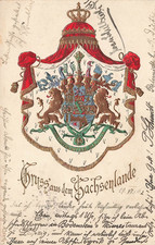 Salutations de Saxe carte des