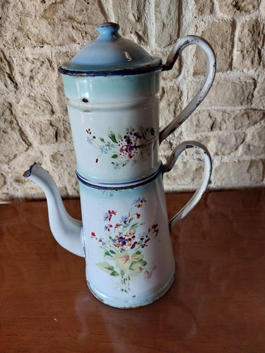 Ancienne cafetiere emaillee - ancienne,