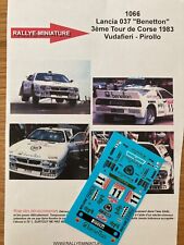 DECALS 1/43 LANCIA 037 VUDAFIERI TOUR DE CORSE 1983 WRC RALLYE RALLY FRANCE