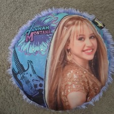 Original Disney Hannah Montana Round Circle Plush Pillow Miley Cyrus