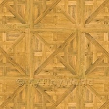 Caserta Dollhouse Large Parquet Panel With Cross Floor Frame