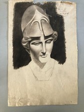 tres beau dessin fusain XIXe