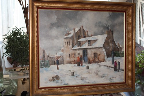 Tableau peinture maison de - maison,
