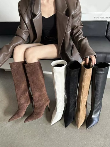 Bottes hautes femme blanches - hautes,
