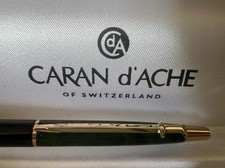Caran D'Ache Stylo-Plume à Bille Madison Vert Laque Marbre Or Garantie