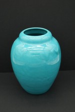 Large Primavera enamelled ceramic vase art deco, vintage ceramic, design.