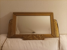 Miroir doré Art Déco 75 x 40 cm