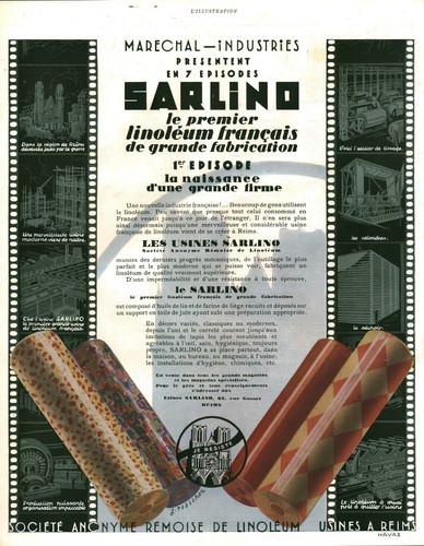 Publicité ancienne linoléum