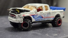 FORD F-150 crash damaged diaroma model junkyard or garage.