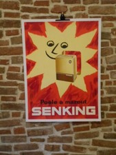 AUTHENTIQUE AFFICHE ANCIENNE - SENKING POELE A MAZOUT