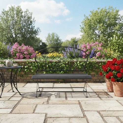 Banc jardin fer forgé - banc, de