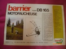 OLD ADVERTISING LEAFLET MOTOR MOWER BARRIER DB 165