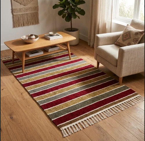 Tapis laine rayures - en,