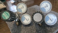 Purox R-205 Oxygen & R-207 Acetylene Welding Regulators W/ Union Carbide Gauges
