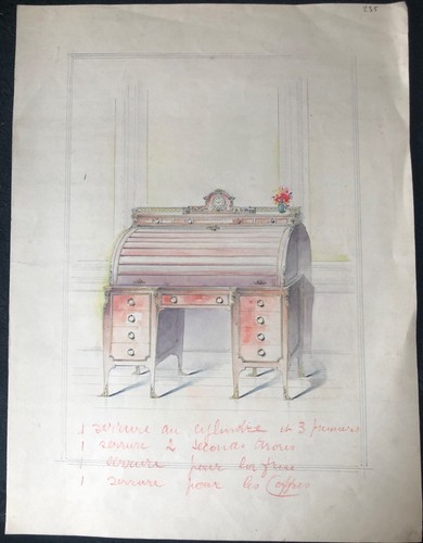 Bureau cylindre crayon et - cylindre,