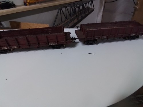 Wagons tombereau vieilli - ho,