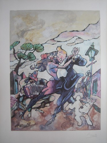 Rare lithographie affiche