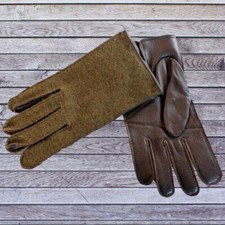 Gants Armée française paume cuir dessus jersey/laine