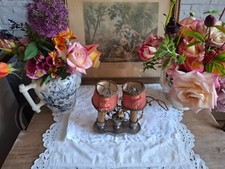 Ancienne  petite lampe  fleurs
