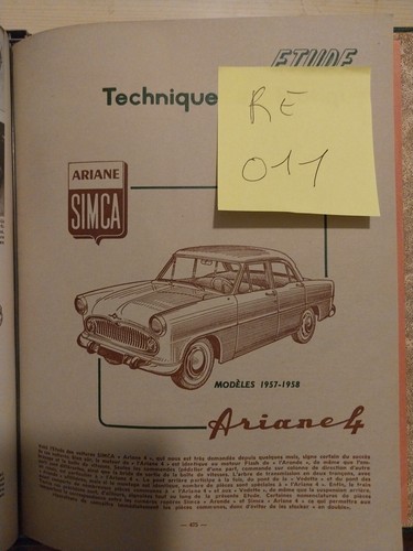 Revue technique simca ariane - simca,