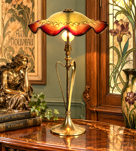 Lampe authentique epoque art - lampe,
