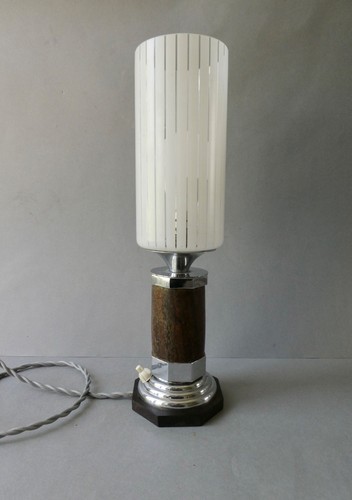 Lampe art deco métal - lampe, en