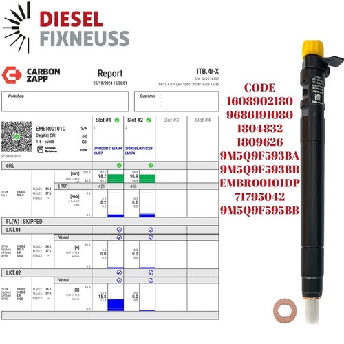Injecteur peugeot 3008 - 308, cc