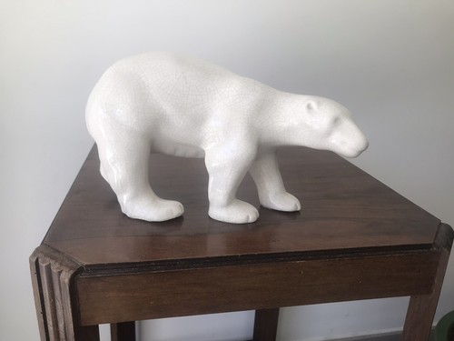 Ours blanc céramique - ours,