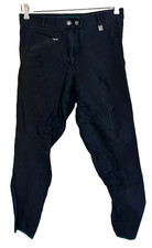 Cavallo Equestrian Riding Pants Women Size 32 Black Breeches Jodhpurs Suede Seat