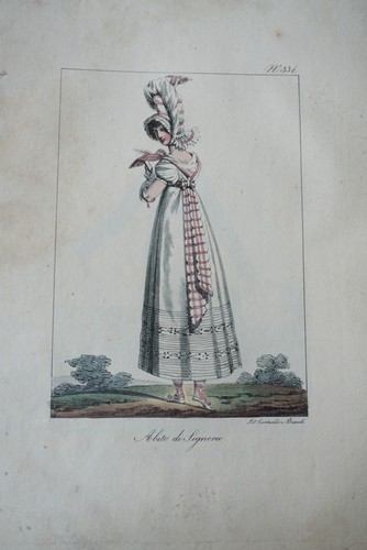 Belle litho couleur costume - belle,