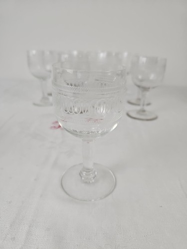 Verres vin anciens gravés - anciens,