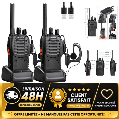 Baofeng talkie walkie pmr446 - walkie,