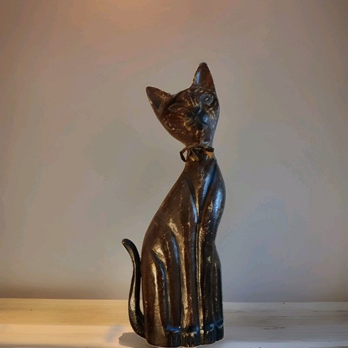 Sculpture chat bois 38 - sculpture, –