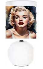 Lampe de chevet Maryline Monroe. Pied céramique. Personnage Maryline Monroe.